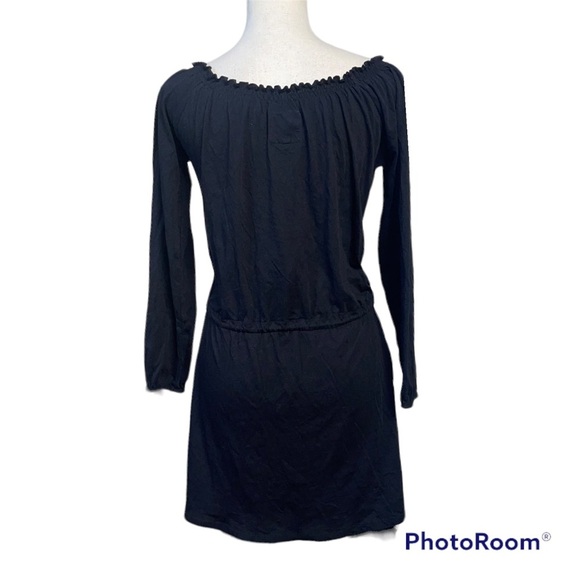 CHASER Black Off The Shoulder Shirred Mini Dress - Picture 5 of 7